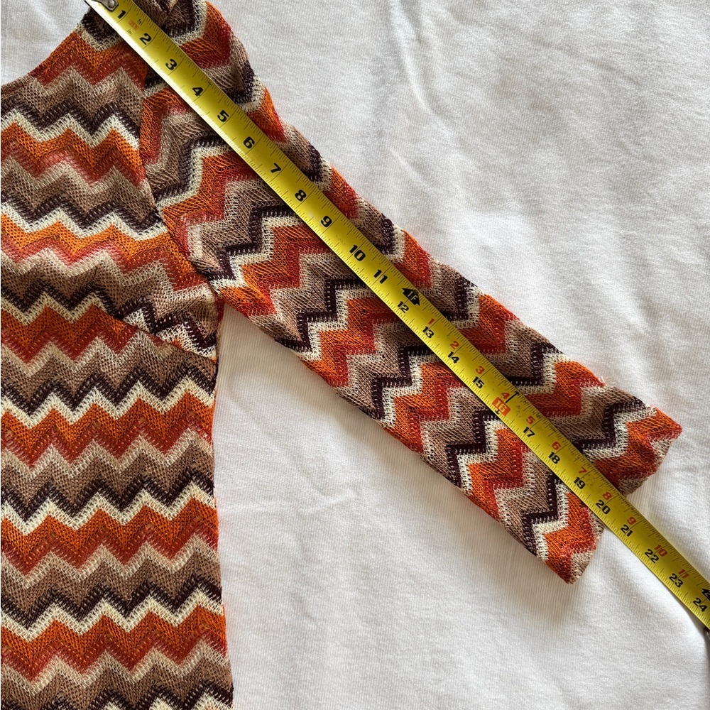 Chevron Patterned Knit Top - image 3